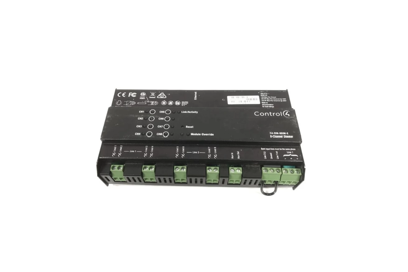 DIN-Rail 8-Channel Adaptive Phase Dimmer